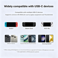 Convertisseur DC Doonjiey double Type-C 4K HD en alliage d'aluminium avec adaptateur en verre AR USB-C PD 100W pour ordinateur portable Air/Switch 2/Steam Deck