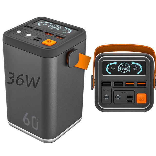 Hot Sale High Power Portable Large Capacity Power Bank 60000 Mah with LCD Display and Fast Chargers USB Li-polymer Battery ABS