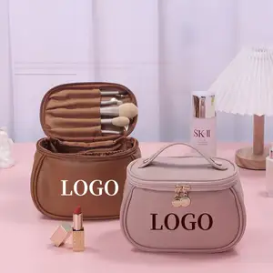 Organizador de viaje con cremallera pequeña multifuncional fácil de llevar personalizado, estuche de maquillaje, bolsas de cosméticos para mujer