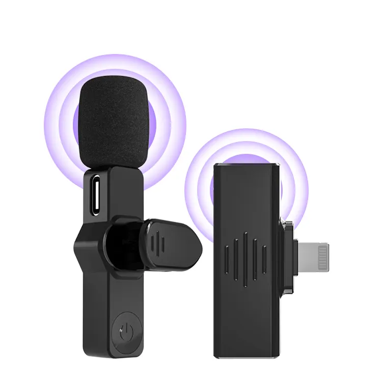 Kinscoter Noise Cancelling portable Mini Lapel Lavalier Wireless Microphone For Live Video Recording