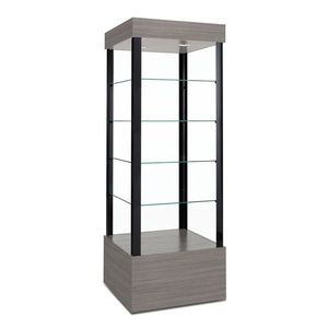 <span class=keywords><strong>KEWAY</strong></span> Vitrine en verre personnalisée avec 4 étagères réglables Vitrine de magasin de détail Vitrine avec vitrine en verre léger - Product Image 5