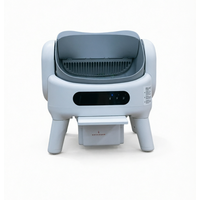 Litière pour chat automatique autonettoyante en acier inoxydable de type ouvert avec contrôle à distance par application (ODM/OEM)