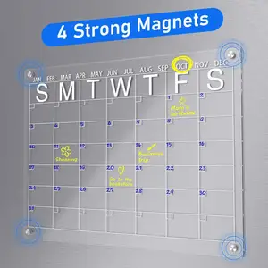 Calendario acrilico magnetico mensile e settimanale per il frigorifero frigorifero