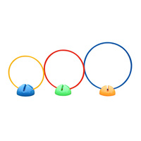 Agility Pole Base Agility Four Way Slit Football Cross Base Or Hu La Hoop Stand Ten Cross Cone Soccer Training Equipment