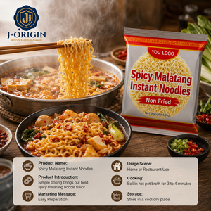 Nouilles instantanées épicées Malatang à base de farine de blé, non frites, 60g, pour Hot Pot, repas prêt à manger, en carton, approvisionnement OEM en vrac, cuisson en 4 minutes - Product Image 6