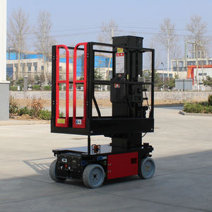 Hidrolik elektrik mengangkat pekerjaan udara Platform satu kolom bergerak aluminium Aloi Platform mengangkat perancah mengangkat - Product Image 2