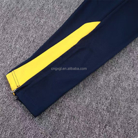 Grosir setengah ritsleting kustom baju olahraga lengan panjang Jersey Jogging pakaian olahraga pria anak muda tim sepak bola pakaian latihan