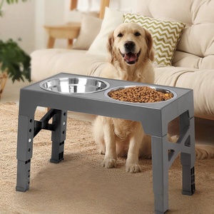 Ayarlanabilir Paslanmaz Çelik Yükseltilmiş Köpek Mama Kapları Yavaş Besleyici Stand Kaymaz Yükseltilmiş Evcil Hayvan Besleyici Küçük Orta Büyük Köpekler için - Product Image 1