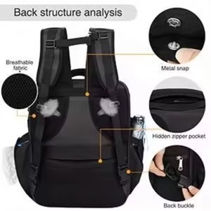 Sac à maquillage gratuit, grande trousse de maquillage pour maquilleuse, organiseur de rangement pour cosmétiques pour femmes, sac de voyage imperméable noir - Product Image 6
