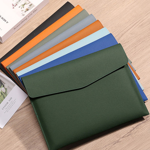 <span class=keywords><strong>A4</strong></span> carpeta de archivos bolsa suministros de oficina pu cuero bolso documento titular organizador logotipo personalizado - Product Image 2