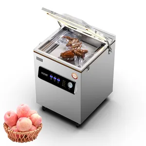 Ouxin embalador a vácuo automático ox440c, máquina seladora a vácuo grande tipo peanut, arroz, frango