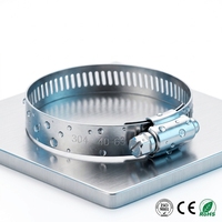 Abrazadera de manguera de tornillo sin fin de alto torque, de acero inoxidable 304, estilo americano, con cabeza hexagonal ranurada, para línea de combustible de plataforma de perforación, segura SUS