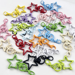Hebilla de resorte en forma de estrella de aleación de zinc con pintura en aerosol, colorida, para bricolaje, colgante para bolso, accesorio de joyería, venta al por mayor - Product Image 3