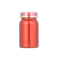 Flacon PET haut de gamme pour compléments alimentaires, pilules et gélules, capacité 150 cc, couvercle double couche, estampage à chaud doré