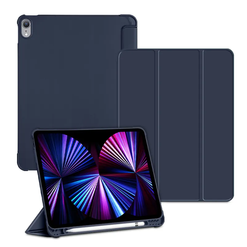 Per il nuovo iPad Mini 4 Mini 5 custodia da 7.9 pollici con portamatite custodia intelligente in pelle PU Tri-fold Wake Up Sleep Function Pen Slot