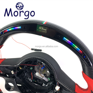 Accessori Interni per <span class=keywords><strong>Alfa</strong></span> <span class=keywords><strong>Romeo</strong></span> Stelvio Ti 2019+ Giulia, Volante in Fibra di Carbonio Personalizzato con LED RPM - Product Image 2