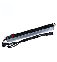 LE France PDU en alliage d'aluminium 19 pouces 220V 10A pour usage industriel, pour armoire réseau ou rack de serveur