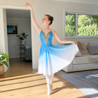 Femmes Gradient couleur haute qualité Long Adulte Enfants Ballet Tutu Robe Party Practice Jupes Vêtements Fashion Dance Costumes