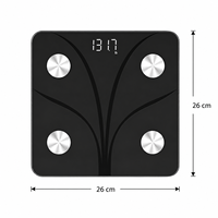 Báscula Inteligente Bluetooth para Medir Grasa Corporal, Plataforma de Vidrio Templado con Conexión a APP, Compatible con Múltiples Usuarios, Venta al Por Mayor