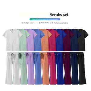 42342 Flare Scrubs Petite Women 2 Piece Sets Boho Chic 2026 Tendance Printemps Automne Lavable Respirant Dernière Mode OEM ODM - Product Image 6