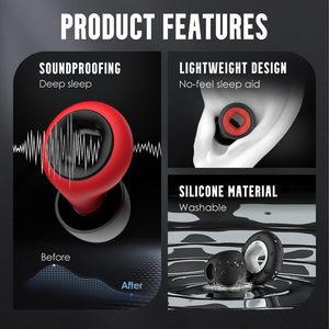 Tapones para los Oídos Totalmente Aislantes del Sonido para Dormir, Reducción de Ruido de 35dB, Tapones Canceladores de Ruido para el Trabajo, el Estudio, Viajes, los Ronquidos - Product Image 3