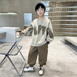 Set Felpa e Pantaloni in Cotone Spazzolato per Ragazzi, Nuovo Stile Primavera Autunno 2026, Fantasia Cartone Animato per Ragazzi Più Grandi, Casual e alla Moda - Product Image 3