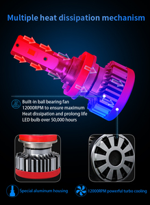 Carolyn Bán Sỉ Đèn Pha Led GT3 Bóng Đèn Pha Led Công Suất Cao H4 H7 H1 120W Cho Xe Toyota, V. V. - Product Image 3