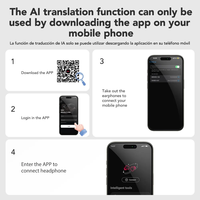 HTC NE38 AI traducteur Bluetooth V6.0 écouteurs OWS écouteurs fil de titane écouteurs sans fil HD appels ultra-léger Style crochet d'oreille