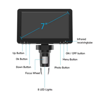 Mikroskop Kamera Digital Layar IPS 7-Inci untuk Perbaikan Ponsel