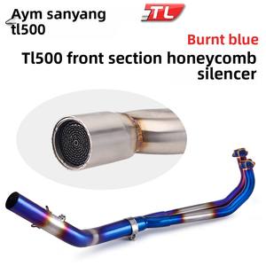 Scarico Sezione Anteriore in Acciaio Inossidabile e Lega di Titanio per Moto Sanyang SYM <span class=keywords><strong>Maxsym</strong></span> TL500 Modificato di Nuova Condizione - Product Image 2