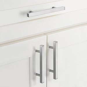 Modern Square Stainless Steel T Bar Furniture Handle for Kitchen Cabinet and Drawer <strong>Door</strong> Pulls - Product Image 5
