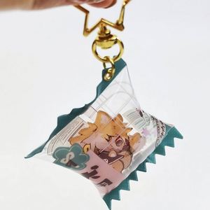One Piece Custom Candy Bag Keychain Anime <b>Key</b> <b>Chain</b> Shaker Candy Charm Keychain - Product Image 5