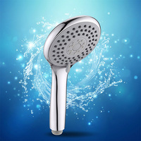 Douche à main 3 voies personnalisable OEM/ODM, vente en gros d'usine, pomme de douche ABS chromée 110 mm avec buses faciles à nettoyer
