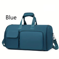 Bolsa de gimnasio de nailon de gran capacidad al por mayor, cremallera, logotipo personalizado, separación en seco y húmedo, bolsa de viaje impermeable, estilo de moda para mujer