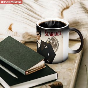 Daily Office Break Coffee Mug 11oz Frosted Black <b>Ceramic</b> Heat Activated Color Changing <b>Cup</b> - Product Image 3