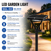 Lampe solaire LED de jardin moderne en aluminium monocristallin avec télécommande, blanc chaud, certifiée ROHS, IP65, garantie 3 ans, 55Ah