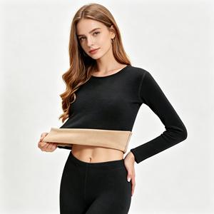 <span class=keywords><strong>Ensemble</strong></span> de <span class=keywords><strong>sous</strong></span>-vêtements thermiques sans couture pour femmes, pantalon, automne-hiver, polaire épaisse, anti-froid, antibactérien, antistatique, respirant - Product Image 2