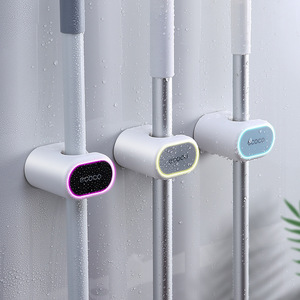 Ecoco Mop <b>Clip</b> Wall Mounted Suction Cup <b>Hook</b> Punch Free Storage For Bathroom - Product Image 2