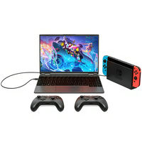 Moniteur de jeu portable sur mesure de 14 pouces, Lapdock avec batterie 5000 mAh, double haut-parleur, prise USB pour Steam Deck, Switch, PS5