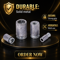 Sleeve Insert Flange Ulir Presisi Baja HDG Tahan Lama dengan Mur Tanam untuk Proyek Dinding Tirai