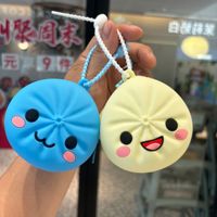 Dompet Gantungan Kunci Silikon Bentuk Pangsit Lucu Realistis, Liontin Dompet Pangsit, Hiasan, Hadiah Kecil, Grosir