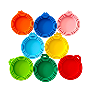 Wholesale Custom LOGO PET Food Stretch Lid Dog <b>Cat</b> <b>Tops</b> Universal BPA Free Silicone Can Covers Fits Most Standard Size - Product Image 1