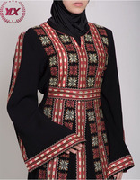 Nouvelle Version 2023 Robe Musulmane Jeseena Élégante Brodée Style Palestinien Moderne Longue Jupe Musulmane Baju Kurung