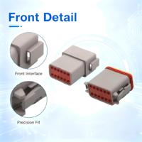 Connecteur étanche multi-contacts pour solénoïde de contrôle d'équipement de construction robuste Haidie 12 broches DT06-12SA DT04-12PA