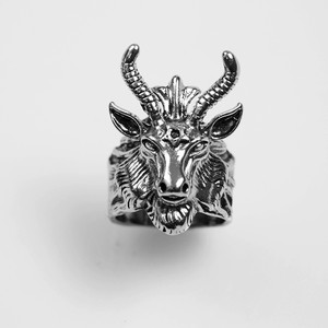 Joias Punk, Anéis Abertos Chunky Vintage em Prata com Cabeça de Leão, Cabeça de Lobo, Cabeça de Tigre, Cabeça de Touro, Cabeça de Caveira, Presentes para Homens - Product Image 6