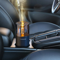 Diffuseur d'air miniature portable en plastique, diffuseur d'huiles essentielles pour voiture, humidificateur d'ambiance, diffuseur de parfum à la lumière des bougies, humidificateur de voiture