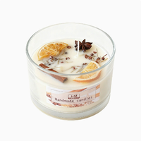 Bougie parfumée Lovsens Factory Orange Cannelle, décoration intérieure fraîche, bougie en cire végétale ronde ou carrée, parfumée, dans un bocal.