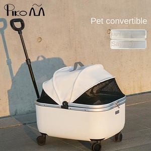 Carrito de viaje para mascotas, carrito de viaje para perros, cuatro ruedas, plegable, ecológico, gran espacio, viaje para perros pequeños - Product Image 1