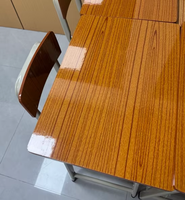 Ensemble de mobilier scolaire contemporain en bois durable pour collège, bureau et chaise pour enfant, bureau d'étude pour enfant