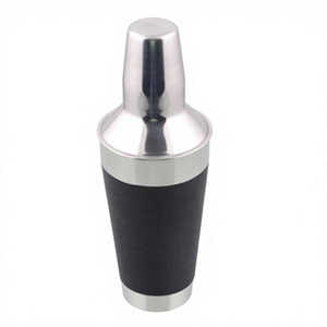 Coctelera Negra de Acero Inoxidable Ecológica de Alta Calidad con Colador Incorporado, Diseño Antiderrames, Capacidad de 550 ml, 7 cm de Diámetro - Product Image 1